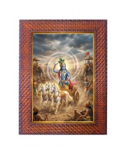 Lord Vishnu Narsinha Avatar Photo Frame 13X17 Inch Religious Wall & Table Decor Frame | Lord Vishnu Narsinha Avatar Spiritual Photo Frame For Home, Temple & Office (F18181X13X17)