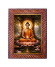 Gautama Budhha Photo Frame 13X17 Inch Religious Wall & Table Decor Frame | Gautama Budhha Spiritual Photo Frame For Home, Temple & Office (F18193X13X17)