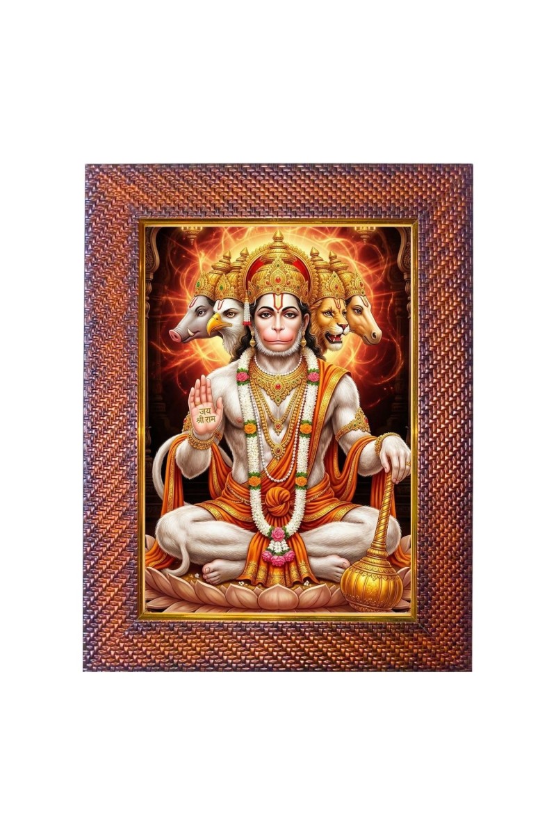 Mata Ganga Photo Frame 15X19 Inch Religious Wall & Table Decor Frame | Mata Ganga Spiritual Photo Frame For Home, Temple & Office (F18226X15X19)