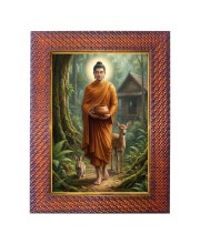 GautamBudhha Photo Frame 10x14 Inch Religious Wall & Table Decor Frame | GautamBudhha Spiritual Photo Frame For Home, Temple & Office | Decorative Hindu God & Goddess Frame (Pack Of 1) (F18200)