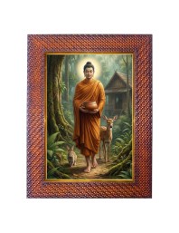 Lord Chandra Photo Frame 19X23 Inch Religious Wall & Table Decor Frame | Lord Chandra Spiritual Photo Frame For Home, Temple & Office | Decorative Hindu God & Goddess Frame (Pack Of 1) (F18207)