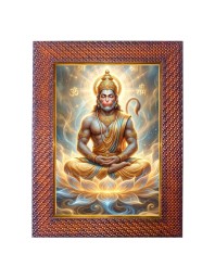 Lord Hanuman Photo Frame 15X19 Inch Religious Wall & Table Decor Frame | Lord Hanuman Spiritual Photo Frame For Home, Temple & Office | Decorative Hindu God & Goddess Frame (Pack Of 1) (F18223)