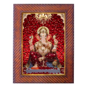 Lord Krishna Photo Frame 13X17 Inch Religious Wall & Table Decor Frame | Lord Krishna Spiritual Photo Frame For Home, Temple & Office | Decorative Hindu God & Goddess Frame (Pack Of 1) (F18097)