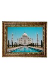 Hitech Sales Tajmahal Photo Frame/Golden frame,laminated Photo, Front Glass