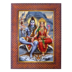 Lord Ganesha Photo Frame 13X17 Inch Religious Wall & Table Decor Frame | Lord Ganesha Spiritual Photo Frame For Home, Temple & Office | Decorative Hindu God & Goddess Frame (Pack Of 1) (F18086)