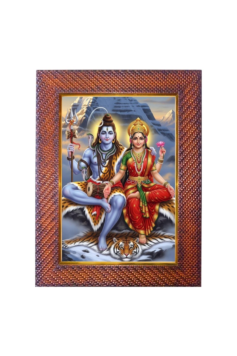 Lord Ganesha Photo Frame 13X17 Inch Religious Wall & Table Decor Frame | Lord Ganesha Spiritual Photo Frame For Home, Temple & Office | Decorative Hindu God & Goddess Frame (Pack Of 1) (F18086)