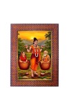 Lord Vishnu Narsinha Avatar Photo Frame Religious Wall & Table Decor Frame | Lord Vishnu Narsinha Avatar Spiritual Photo Frame For Home, Temple & Office | Decorative Hindu God & Goddess