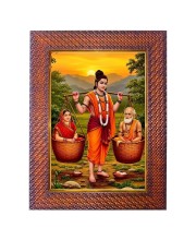 Lord Vishnu Narsinha Avatar Photo Frame 13X17 Inch Religious Wall & Table Decor Frame | Lord Vishnu Narsinha Avatar Spiritual Photo Frame For Home, Temple & Office (F18183X13X17)