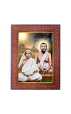 Lord Chaitanya Mahaprabhu Photo Frame Religious Wall & Table Decor Frame | Lord Chaitanya Mahaprabhu Spiritual Photo Frame For Home, Temple & Office | Decorative Hindu God & Goddess Fra