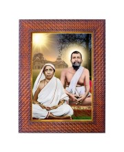 Lord Chaitanya Mahaprabhu Photo Frame Religious Wall & Table Decor Frame | Lord Chaitanya Mahaprabhu Spiritual Photo Frame For Home, Temple & Office | Decorative Hindu God & Goddess Fra