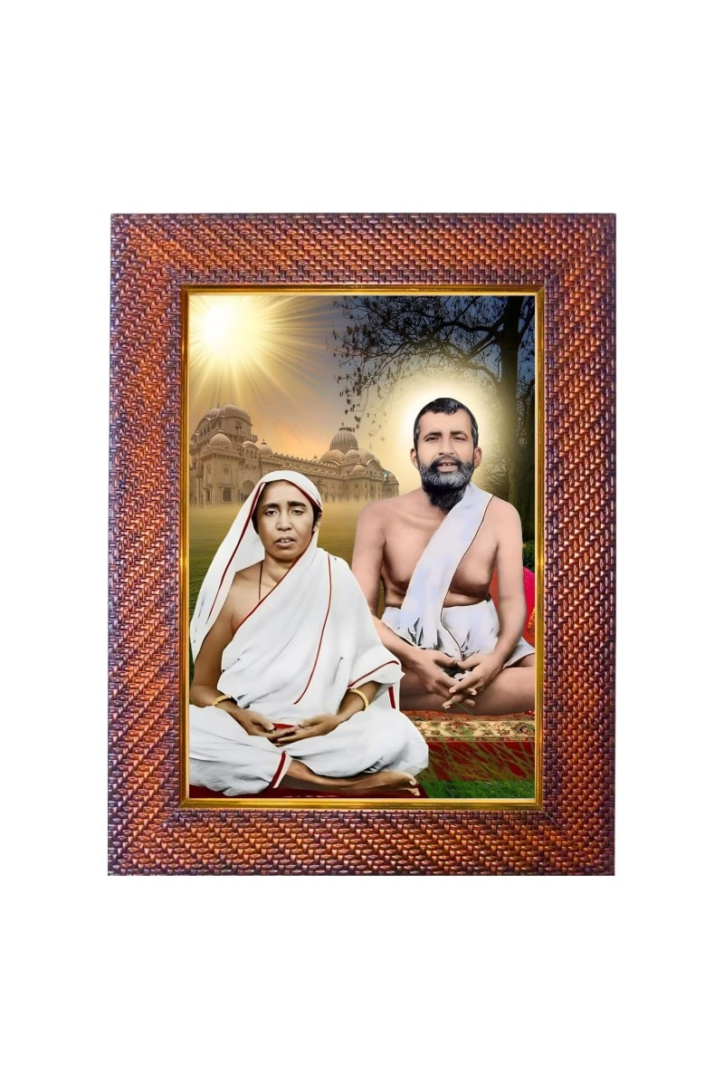 Lord Chaitanya Mahaprabhu Photo Frame Religious Wall & Table Decor Frame | Lord Chaitanya Mahaprabhu Spiritual Photo Frame For Home, Temple & Office | Decorative Hindu God & Goddess Fra
