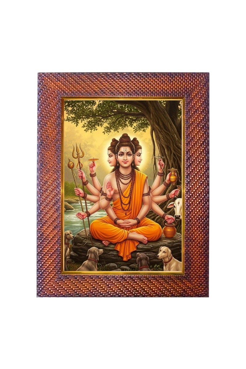 Maa Durga Photo Frame 13X17 Inch Religious Wall & Table Decor Frame | Maa Durga Spiritual Photo Frame For Home, Temple & Office | Decorative Hindu God & Goddess Frame (Pack Of 1) (F18123)