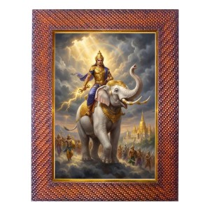 Lord Ayyapan Photo Frame 19X23 Inch Religious Wall & Table Decor Frame | Lord Ayyapan Spiritual Photo Frame For Home, Temple & Office | Decorative Hindu God & Goddess Frame (Pack Of 1) (F18209)