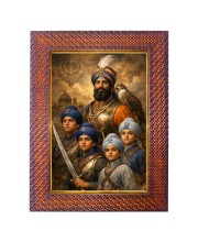 Guru Nanak Photo Frame 13X17 Inch Religious Wall & Table Decor Frame | Guru Nanak Spiritual Photo Frame For Home, Temple & Office | Decorative Hindu God & Goddess Frame (Pack Of 1) (F18251)