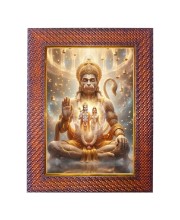Lord Hanuman Photo Frame 15X19 Inch Religious Wall & Table Decor Frame | Lord Hanuman Spiritual Photo Frame For Home, Temple & Office | Decorative Hindu God & Goddess Frame (Pack Of 1) (F18224)