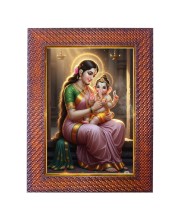 Mata Parvati Lord Shiva Photo Frame 13X17 Inch Religious Wall & Table Decor Frame (F18147X13X17)