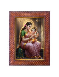 Mata Parvati Lord Shiva Photo Frame 13X17 Inch Religious Wall & Table Decor Frame (F18147X13X17)