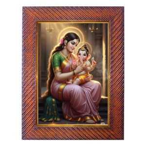 Mata Parvati Lord Shiva Photo Frame 13X17 Inch Religious Wall & Table Decor Frame (F18147X13X17)