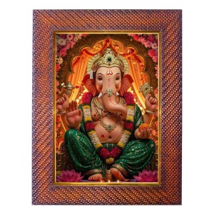 Lord Shiva Maa Parvati Photo Frame 19X23 Inch Religious Wall & Table Decor Frame | Lord Shiva Maa Parvati Spiritual Photo Frame For Home, Temple & Office | Decorative Hindu God & Goddess Frame (Pa