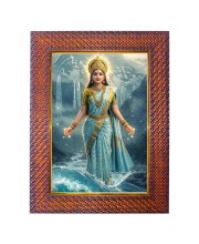 Mata Ganga Photo Frame 10x14 Inch Religious Wall & Table Decor Frame | Mata Ganga Spiritual Photo Frame For Home, Temple & Office | Decorative Hindu God & Goddess Frame (Pack Of 1) (F18228)