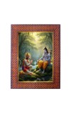 Lord Krishna Photo Frame 15X19 Inch Religious Wall & Table Decor Frame | Lord Krishna Spiritual Photo Frame For Home, Temple & Office | Decorative Hindu God & Goddess Frame (Pack Of 1) (F18178)