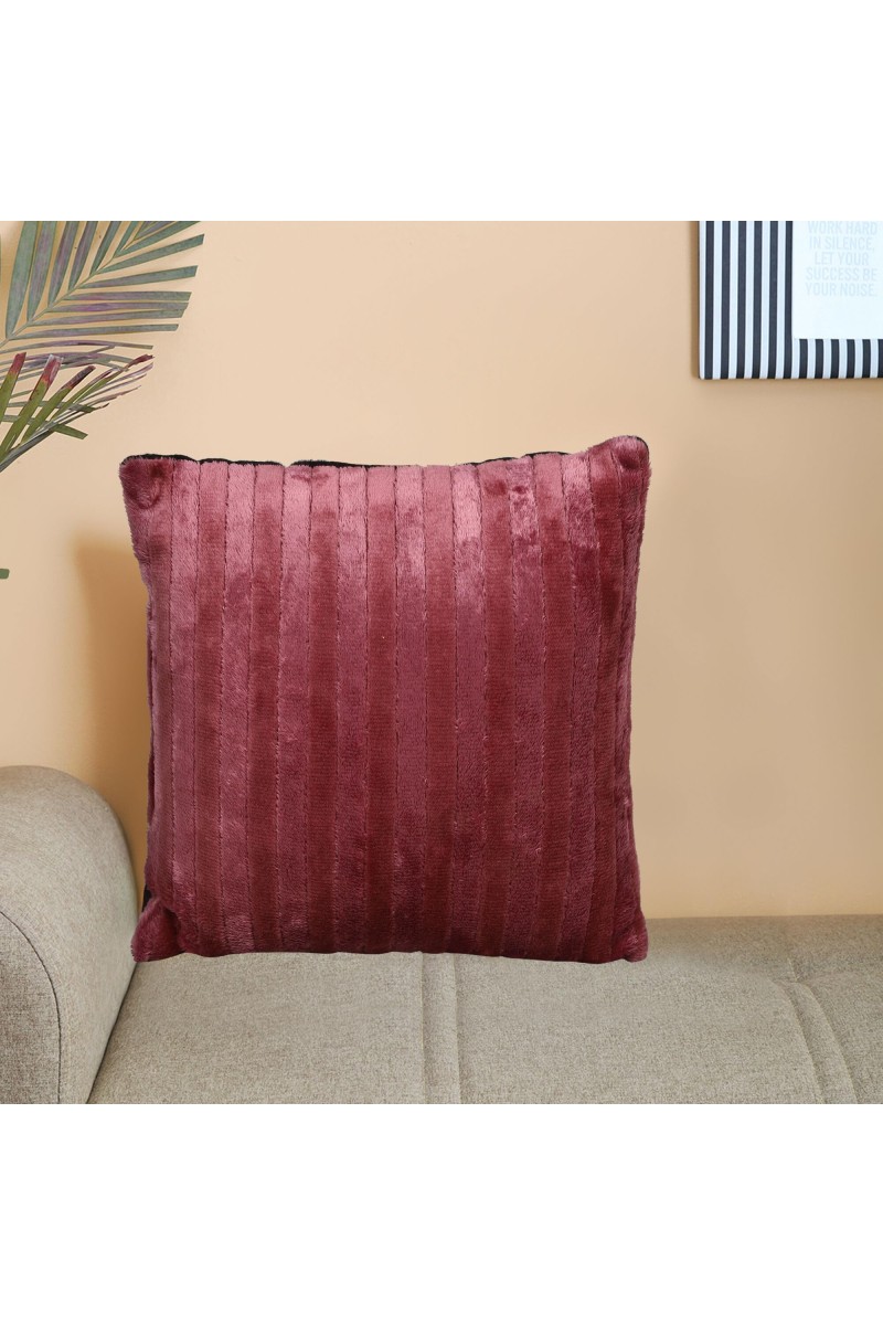 Home Beautiful Wine Polyester Cushion