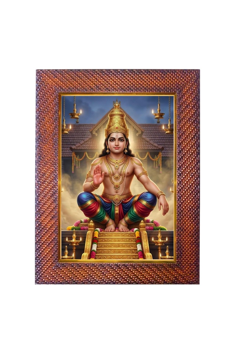 Lord Hanuman Photo Frame Religious Wall & Table Decor Frame | Lord Hanuman Spiritual Photo Frame For Home, Temple & Office | Decorative Hindu God & Goddess Frame (Pack Of 1) (F18220)