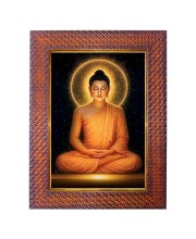 Gautama Budhha Photo Frame 13X17 Inch Religious Wall & Table Decor Frame | Gautama Budhha Spiritual Photo Frame For Home, Temple & Office (F18199X13X17)
