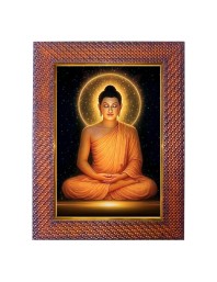Gautama Budhha Photo Frame 15X19 Inch Religious Wall & Table Decor Frame | Gautama Budhha Spiritual Photo Frame For Home, Temple & Office (F18199X15X19)