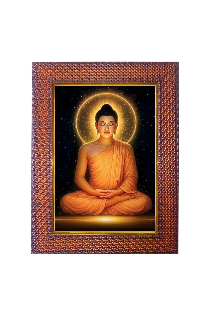 Gautama Budhha Photo Frame 13X17 Inch Religious Wall & Table Decor Frame | Gautama Budhha Spiritual Photo Frame For Home, Temple & Office (F18199X13X17)