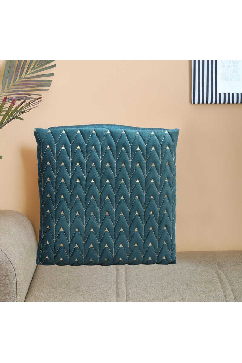 Home Beautiful Teal Blue Polyester Cushion Cover
