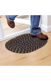 Home Beautiful Brown Polyester Cotton Door Mat