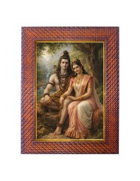 Lord Krishna Lord Vasudeva Photo Frame 19X23 Inch Religious Wall & Table Decor Frame | Lord Krishna Lord Vasudeva Spiritual Photo Frame For Home, Temple & Office | Decorative Hindu God & Goddess F