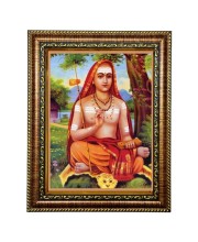 Hi Tech sales SujArta Adi Shankaracharya picture frame photo by wall art portrait image framed deity divine home decor guru (10 x 12)