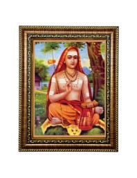 Hi Tech Sales SujArta Adi Shankaracharya Picture Frame Photo by Wall Art Portrait Image Framed Deity Divine Home Decor guru (7 x 9)