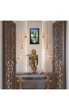 Hitech Sales Jai Hanuman Wall-Mount Polystyrene Photo Frame Home Decoration and Gifting, 9.6 x 15.6 inches Black Frame (Pack of 1, Printed Photo)