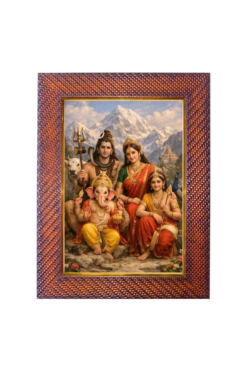 Lord Krishna Photo Frame 19X23 Inch Religious Wall & Table Decor Frame | Lord Krishna Spiritual Photo Frame For Home, Temple & Office | Decorative Hindu God & Goddess Frame (Pack Of 1) (F18155)