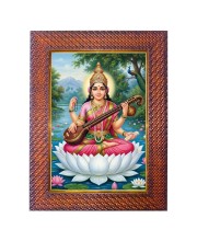 Lord Vishnu Photo Frame 19X23 Inch Religious Wall & Table Decor Frame | Lord Vishnu Spiritual Photo Frame For Home, Temple & Office | Decorative Hindu God & Goddess Frame (Pack Of 1) (F18077)