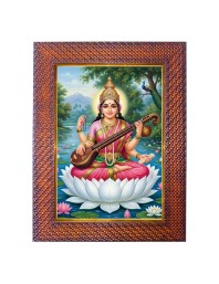 Lord Vishnu Photo Frame 13X17 Inch Religious Wall & Table Decor Frame | Lord Vishnu Spiritual Photo Frame For Home, Temple & Office | Decorative Hindu God & Goddess Frame (Pack Of 1) (F18077)
