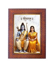 Lord Krishna Photo Frame 19X23 Inch Religious Wall & Table Decor Frame | Lord Krishna Spiritual Photo Frame For Home, Temple & Office | Decorative Hindu God & Goddess Frame (Pack Of 1) (F18173)