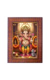 Lord Ganesha Photo Frame 17X21 Inch Religious Wall & Table Decor Frame | Lord Ganesha Spiritual Photo Frame For Home, Temple & Office | Decorative Hindu God & Goddess Frame (Pack Of 1) (F18080)