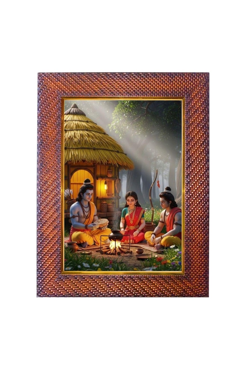 Lord Krishna Photo Frame Religious Wall & Table Decor Frame | Lord Krishna Spiritual Photo Frame For Home, Temple & Office | Decorative Hindu God & Goddess Frame (Pack Of 1) (F18175)