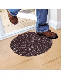 Home Beautiful Wine Polyester Cotton Door Mat