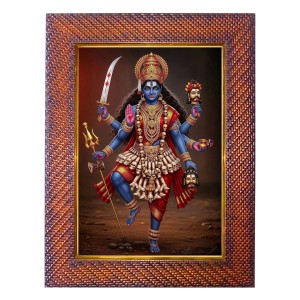 Maa Lalita Photo Frame 21X25 Inch Religious Wall & Table Decor Frame | Maa Lalita Spiritual Photo Frame For Home, Temple & Office | Decorative Hindu God & Goddess Frame (Pack Of 1) (F18385)
