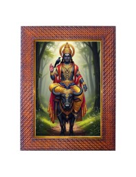 Maa Dhanlaskmi Photo Frame 21X25 Inch Religious Wall & Table Decor Frame | Maa Dhanlaskmi Spiritual Photo Frame For Home, Temple & Office | Decorative Hindu God & Goddess Frame (Pack Of 1) (F18119