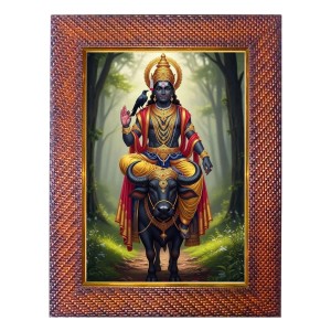 Maa Dhanlaskmi Photo Frame 21X25 Inch Religious Wall & Table Decor Frame | Maa Dhanlaskmi Spiritual Photo Frame For Home, Temple & Office | Decorative Hindu God & Goddess Frame (Pack Of 1) (F18119