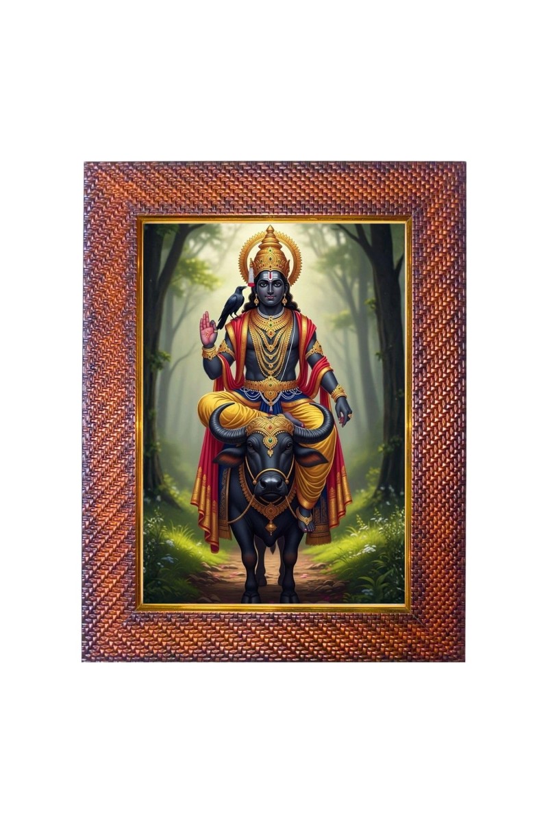 Maa Dhanlaskmi Photo Frame 19X23 Inch Religious Wall & Table Decor Frame | Maa Dhanlaskmi Spiritual Photo Frame For Home, Temple & Office | Decorative Hindu God & Goddess Frame (Pack Of 1) (F18119