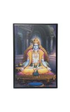 Wooden Photo Frame of Bhagban Krishna as Yogeshvara | Lord of Yoga Wall Hanging and Table Stand Frame for Home, Temple, and Office Decor