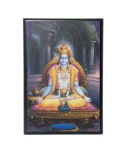 Wooden Photo Frame of Bhagban Krishna as Yogeshvara | Lord of Yoga Wall Hanging and Table Stand Frame for Home, Temple, and Office Decor
