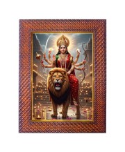 Mata Saraswati Photo Frame 21X25 Inch Religious Wall & Table Decor Frame | Mata Saraswati Spiritual Photo Frame For Home, Temple & Office (F18129X21X25)